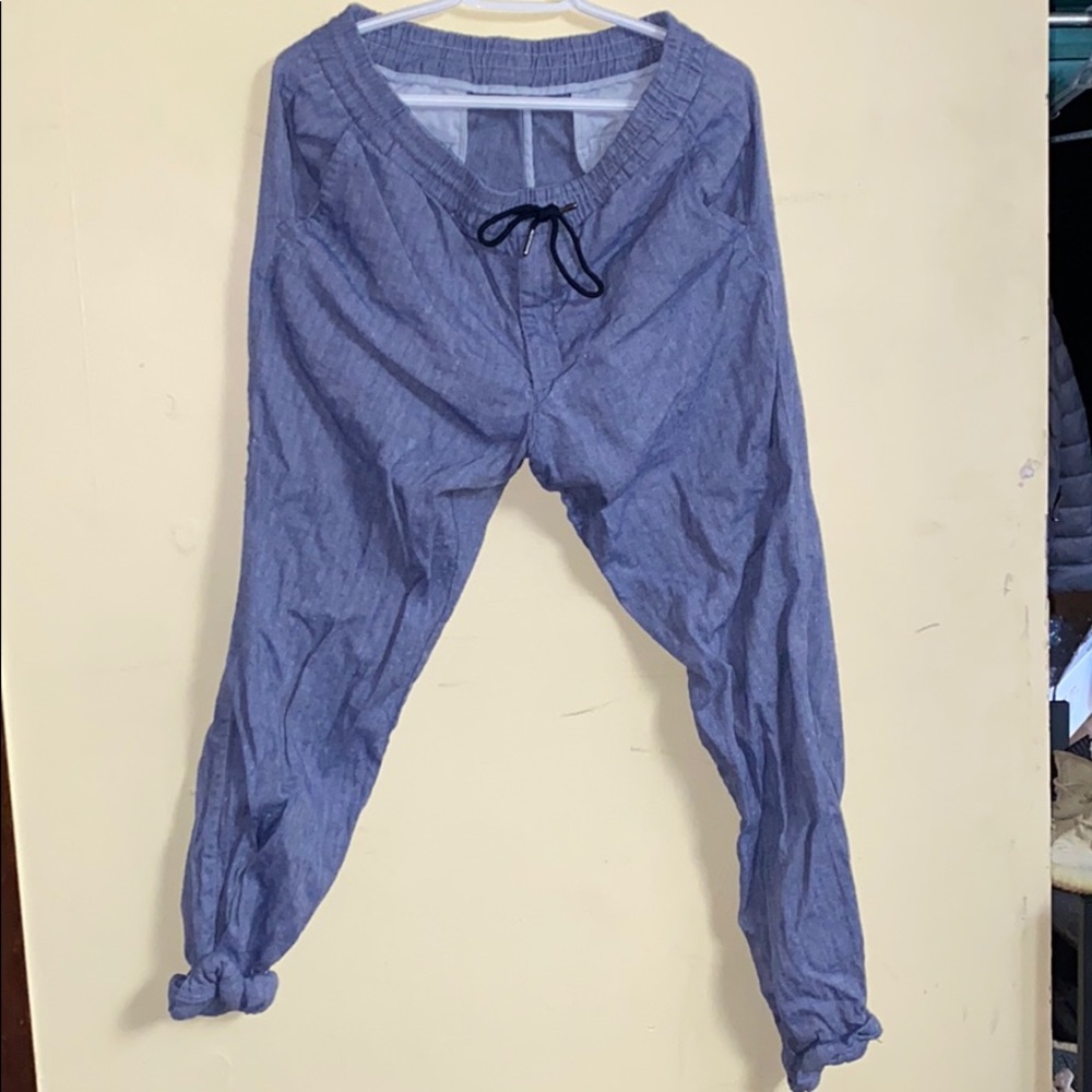 Massimio dutti large Blue pants w/ black strings